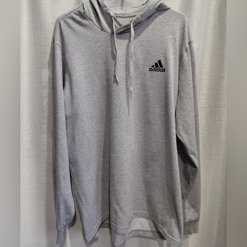Adidas Men’s Grey Pullover Hoodie Shirt